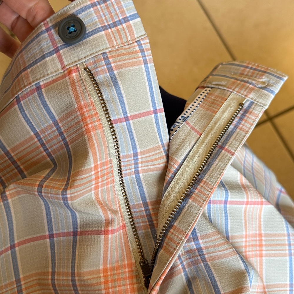Tommy Bahama Plaid Men's Shorts in Light Blue and Orange size 38 - Picture 10 of 10